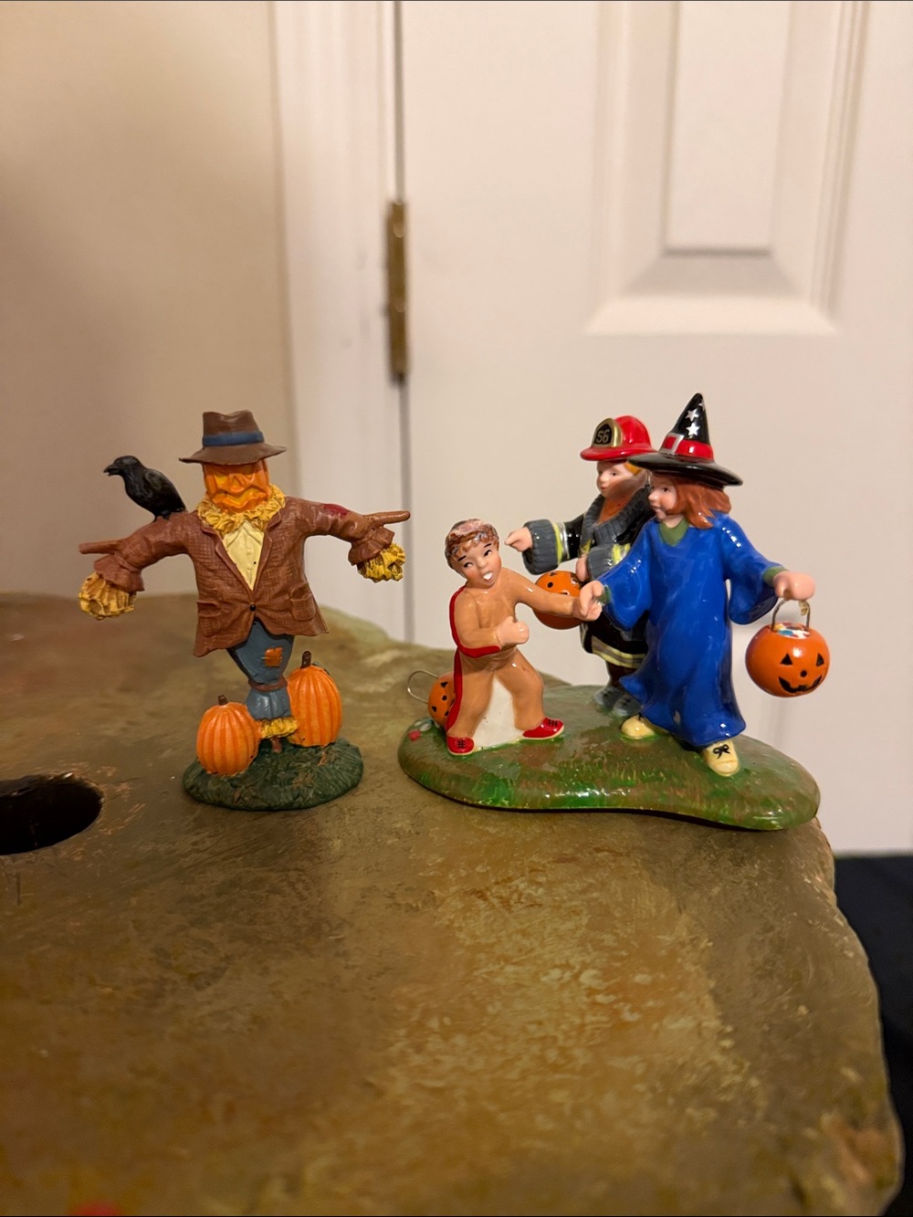 Department 56 Halloween Kids Costume Figurine Set - Blue, Brown, Orange